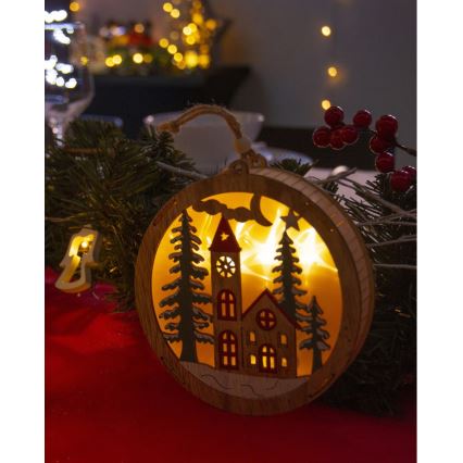 Χριστουγεννιάτικο διακοσμητικό LED 5xLED/2xAAA ζεστό λευκό