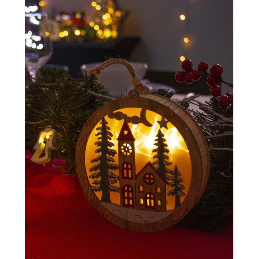 Χριστουγεννιάτικο διακοσμητικό LED 5xLED/2xAAA ζεστό λευκό