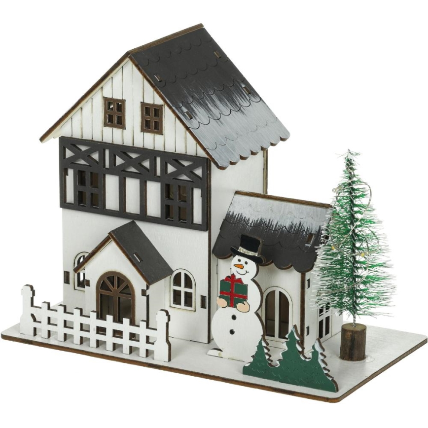 Χριστουγεννιάτικο διακοσμητικό LED LED/2xLR44/θερμό λευκό σπιτάκι