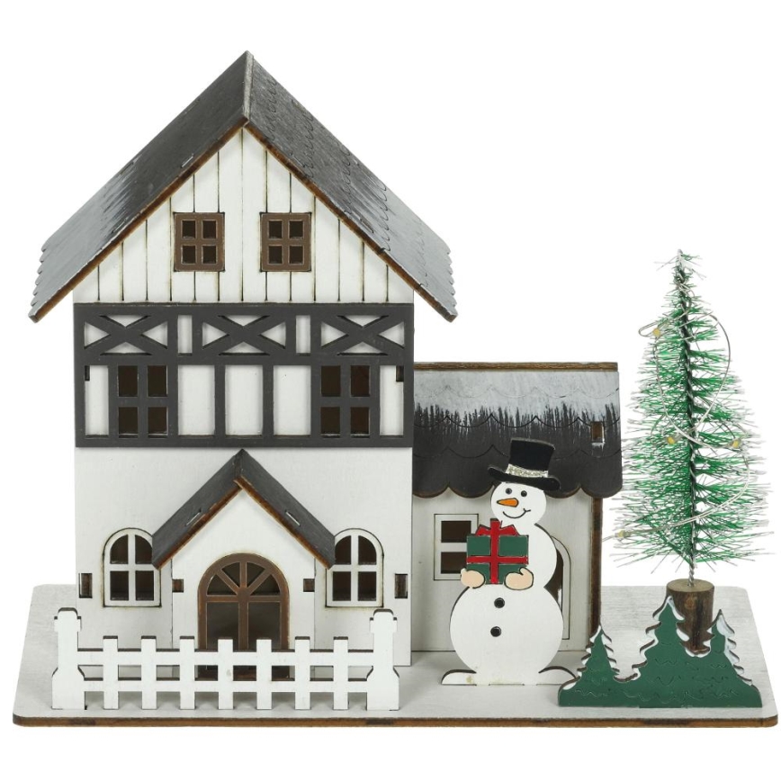 Χριστουγεννιάτικο διακοσμητικό LED LED/2xLR44/θερμό λευκό σπιτάκι