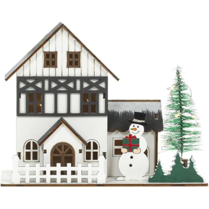 Χριστουγεννιάτικο διακοσμητικό LED LED/2xLR44/θερμό λευκό σπιτάκι