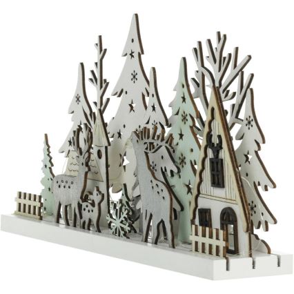 Χριστουγεννιάτικο διακοσμητικό LED LED/3xAAA/θερμό λευκό δάσος