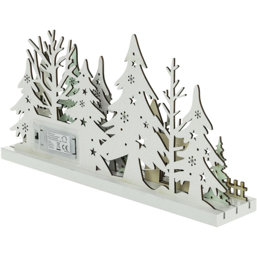 Χριστουγεννιάτικο διακοσμητικό LED LED/3xAAA/θερμό λευκό δάσος