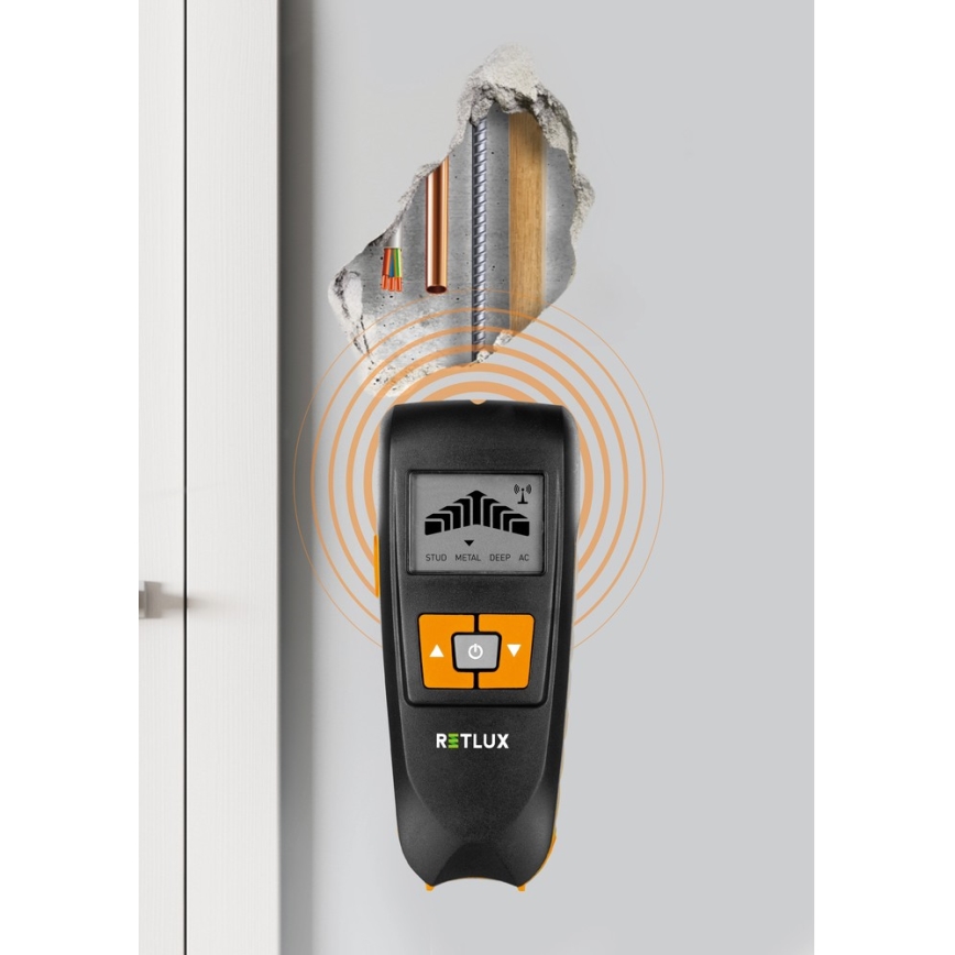 Ψηφιακός ανιχνευτής υπόγειων αντικειμένων 4 σε 1 9V 1x6LR61