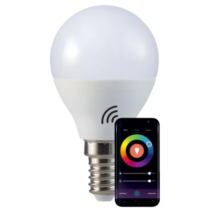RGB Λαμπτήρας Dimming LED G45 E14/5,5W/230V 3000-6500K Wi-fi Tuya