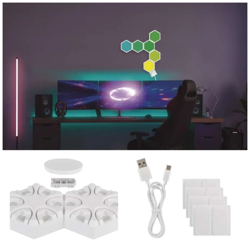 RGBIC Eπιτραπέζιο φωτιστικό  GoSmart LED/5,5W/230V Wi-Fi Tuya