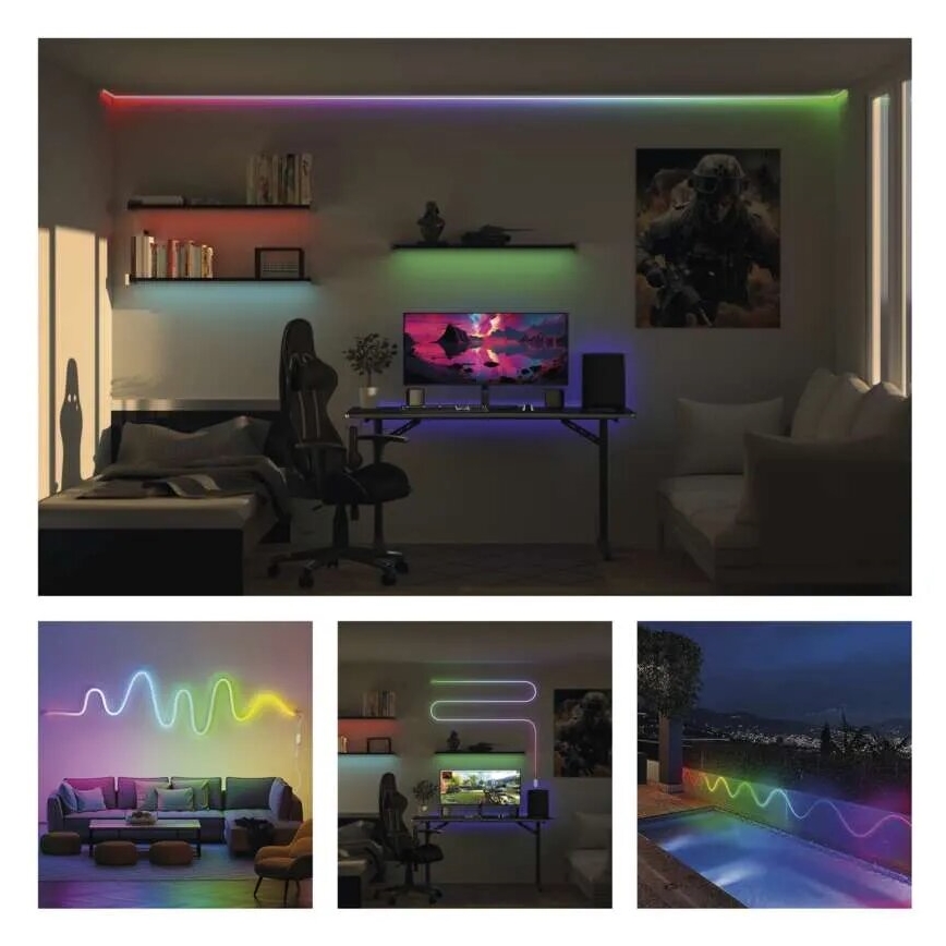 RGBIC Ταινία LED ντιμαριζόμενη GoSmart LED/33W/230V 5 m Wi-Fi Tuya