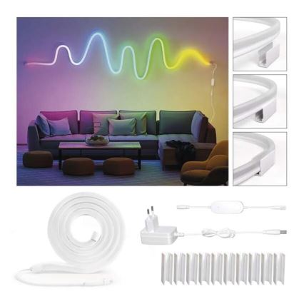 RGBIC Ταινία LED ντιμαριζόμενη GoSmart LED/24W/230V 3 m Wi-Fi Tuya
