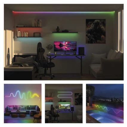 RGBIC Ταινία LED ντιμαριζόμενη GoSmart LED/33W/230V 5 m Wi-Fi Tuya