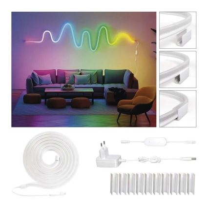 RGBIC Ταινία LED ντιμαριζόμενη GoSmart LED/33W/230V 5 m Wi-Fi Tuya