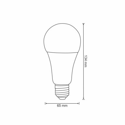RGBW Λαμπτήρας Dimming LED A65 E27/11W/230V 2700-6500K Wi-Fi Tuya