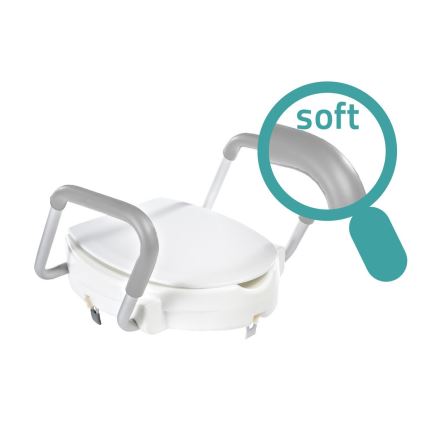 Ridder - Ανυψωμένο κάθισμα τουαλέτας με χειρολαβές, λευκό