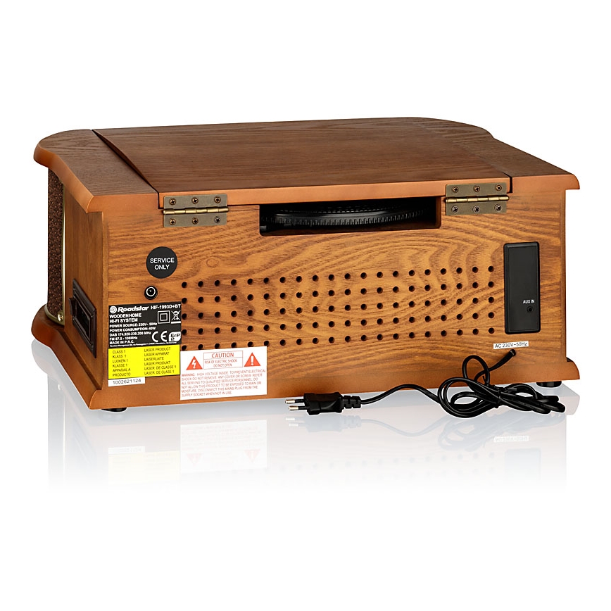 Roadstar HIF-1993D+BT- Hi-Fi με DAB/DAB+, πικάπ, CD, και κασετόφωνο 80W/230V + τηλεχειριστήριο