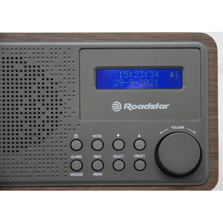 Roadstar HRA-700D+/WD - Ραδιόφωνο με DAB+, FM και ξυπνητήρι 16W/230V/4xAA