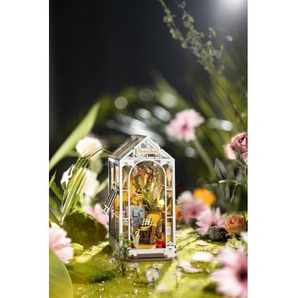 RoboTime - LED Μαξιλάρι για την κοιλιά σπιτάκι κήπου 3D puzzle 2xAAA