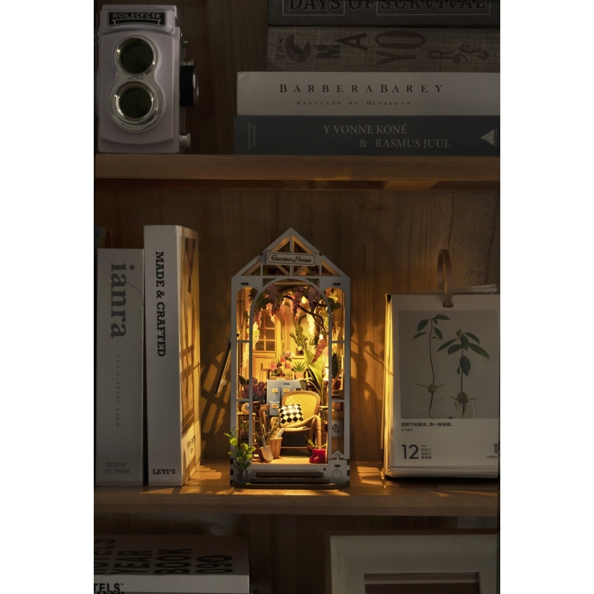 RoboTime - LED Μαξιλάρι για την κοιλιά σπιτάκι κήπου 3D puzzle 2xAAA