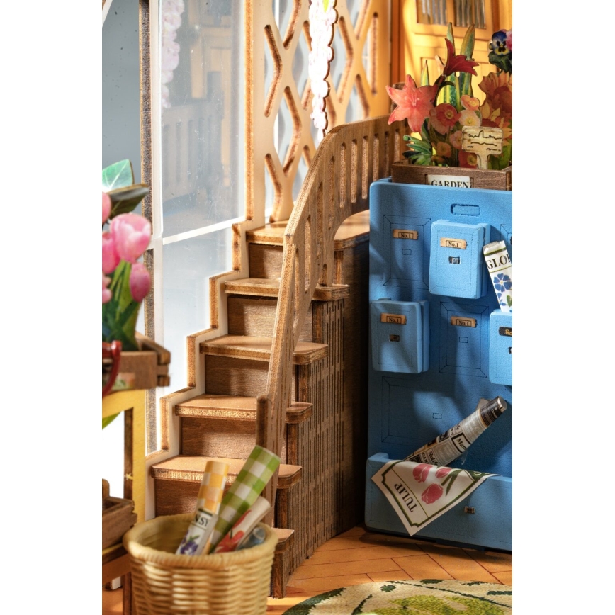 RoboTime - LED Μαξιλάρι για την κοιλιά σπιτάκι κήπου 3D puzzle 2xAAA