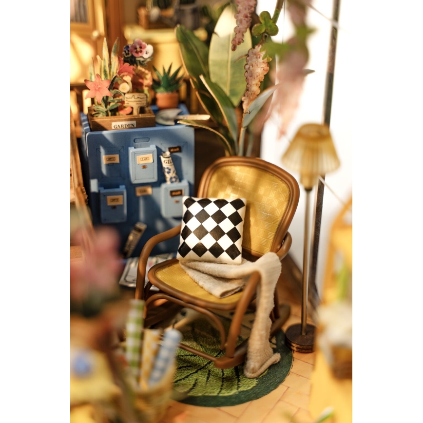 RoboTime - LED Μαξιλάρι για την κοιλιά σπιτάκι κήπου 3D puzzle 2xAAA