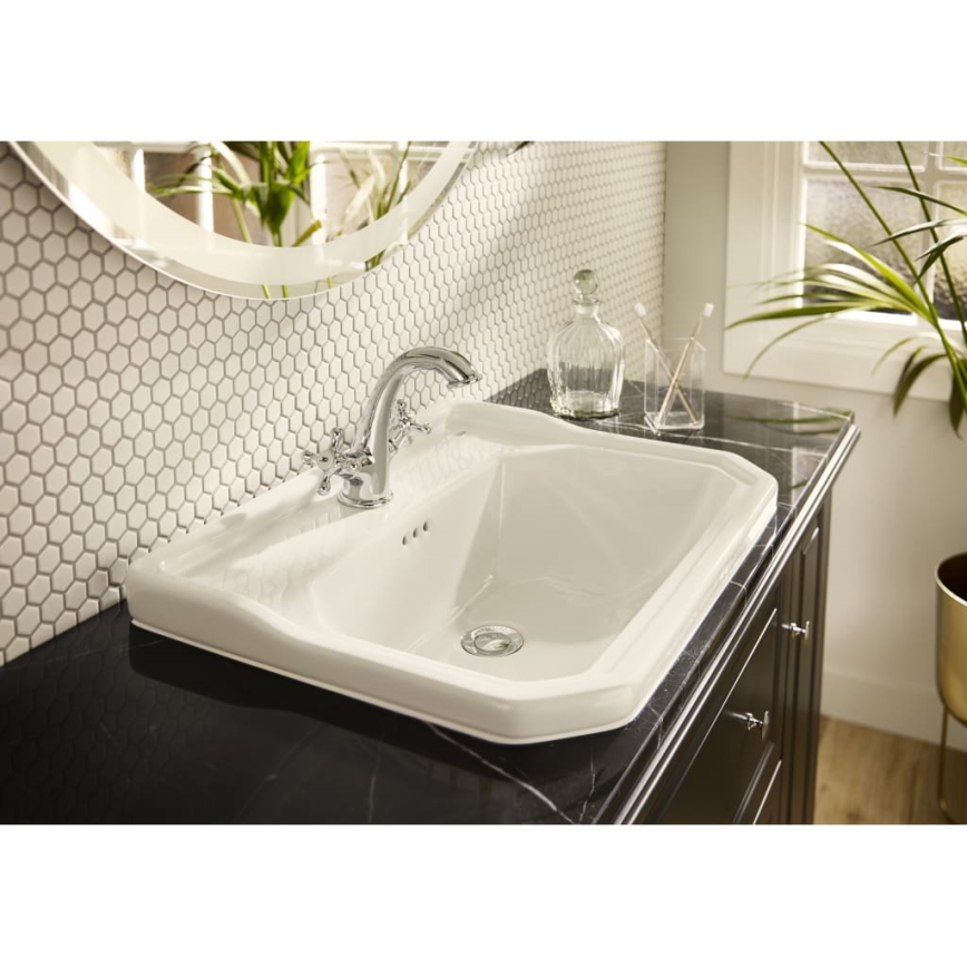 Roca A3270A5000 - Ένθετος νιπήρας μπάνιου CARMEN 60x45 cm κεραμικός/λευκό