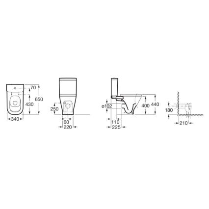 Roca A342477000 - Λεκάνη WC GAP κεραμική/λευκή