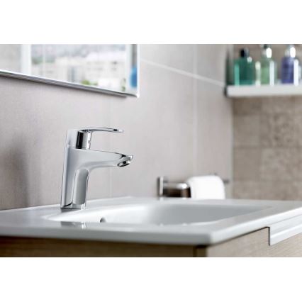 Roca A5A3098C00 - Μπαταρία νιπτήρα + βαλβίδα αποχέτευσης MONODIN 15,3 cm γυαλιστερό χρώμιο
