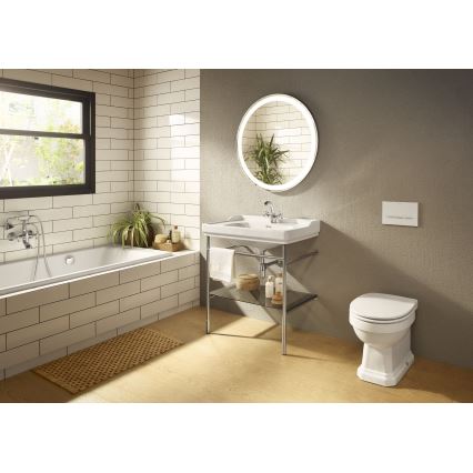 Roca A5A3A4BC00 - Μπαταρία νιπτήρα + βαλβίδα αποχέτευσης με υπερχείλιση CARMEN RETRO 17,8 cm γυαλιστερό χρώμιο