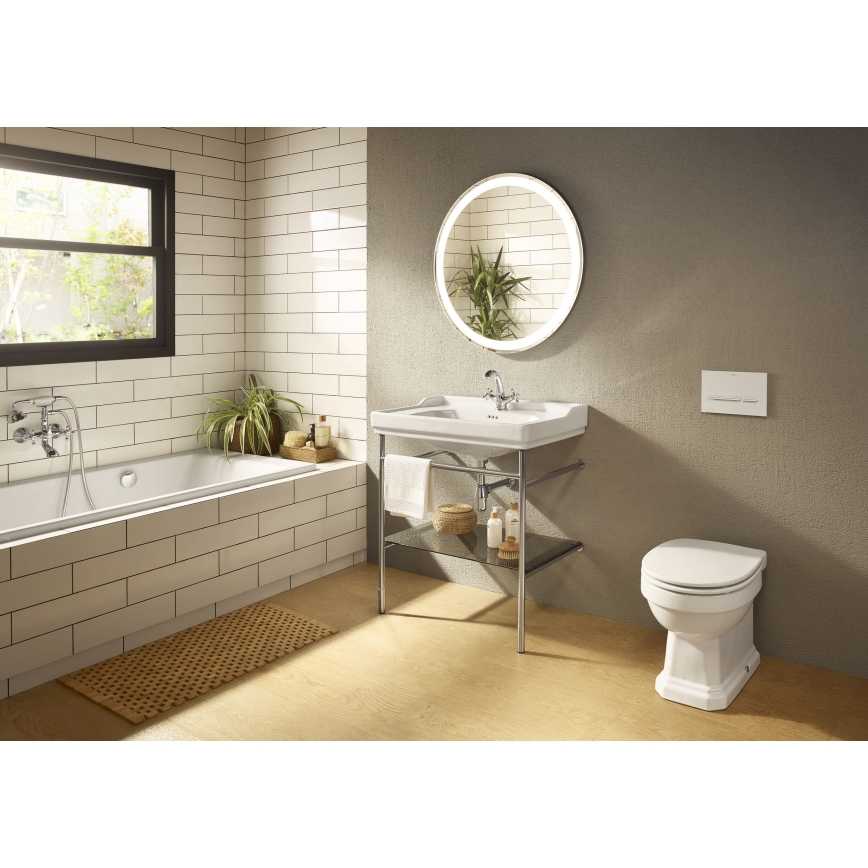 Roca A5A3A4BC00 - Μπαταρία νιπτήρα + βαλβίδα αποχέτευσης με υπερχείλιση CARMEN RETRO 17,8 cm γυαλιστερό χρώμιο