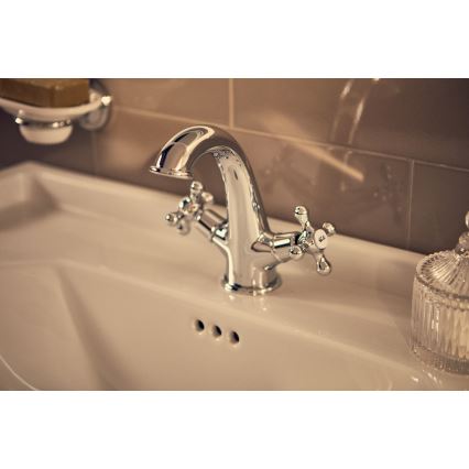 Roca A5A3A4BC00 - Μπαταρία νιπτήρος + βαλβίδα με υπερχείλιση CARMEN 17,8 cm γυαλιστερό χρώμιο