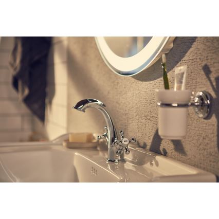 Roca A5A3A4BC00 - Μπαταρία νιπτήρος + βαλβίδα με υπερχείλιση CARMEN 17,8 cm γυαλιστερό χρώμιο