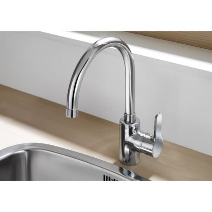 Roca A5A8409C00 - Μπαταρία νεροχύτη L20 32,5 εκ. γυαλιστερό χρώμιο