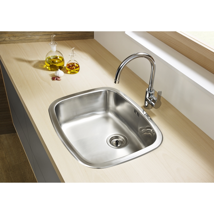 Roca A5A8409C00 - Μπαταρία νεροχύτη L20 32,5 εκ. γυαλιστερό χρώμιο