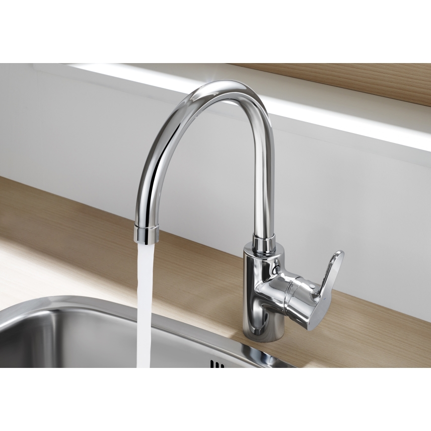 Roca A5A8409C00 - Μπαταρία κουζίνας L20 32,5 cm γυαλιστερό χρώμιο