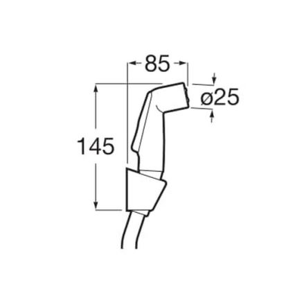 Roca A5B9130C00 - Ψεκαστήρας μπιντέ BE-FRESH, γυαλιστερό χρώμιο