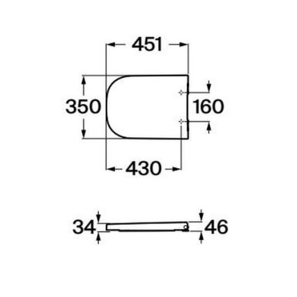 Roca A80147200B - Καπάκι λεκάνης SoftClose GAP Supralit/λευκό