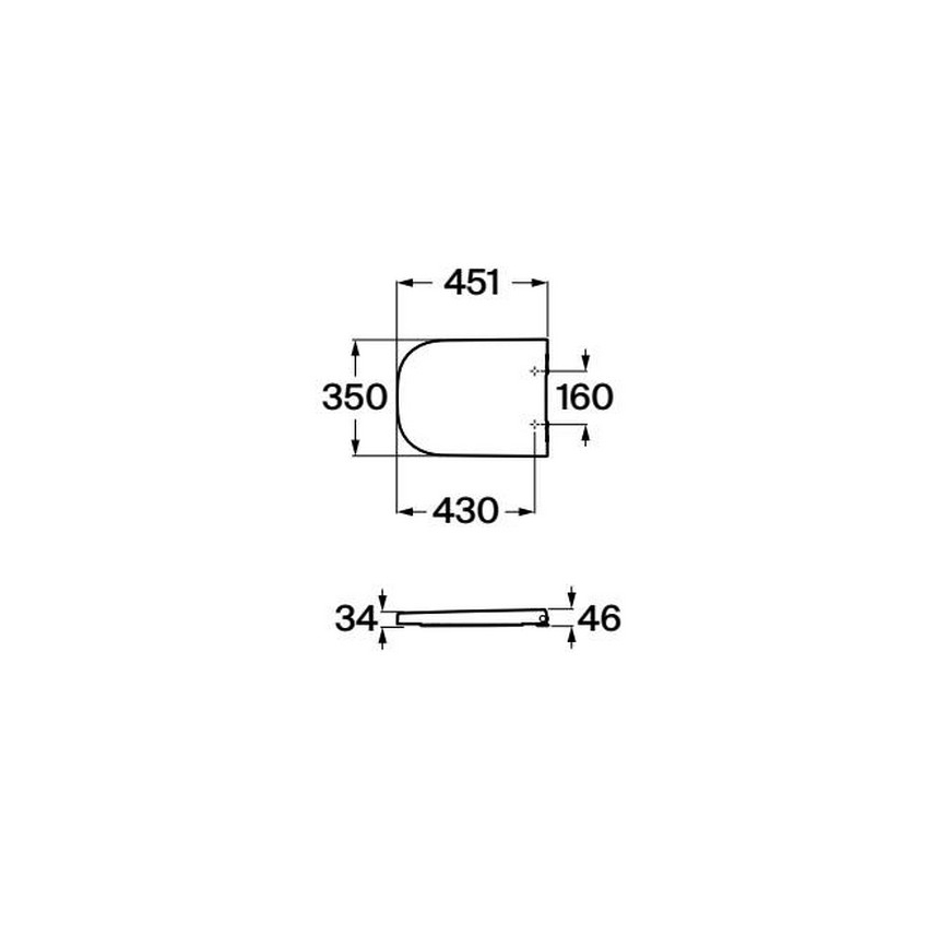 Roca A80147200B - Καπάκι λεκάνης SoftClose GAP Supralit/λευκό