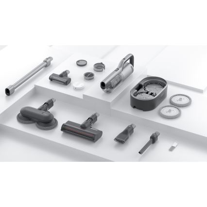 ROIDMI RI-X30VX - Ηλεκτρική σκούπα Stick 2σε1 με LED οθόνη και αξεσουάρ 435W/2500mAh ματ χρώμιο