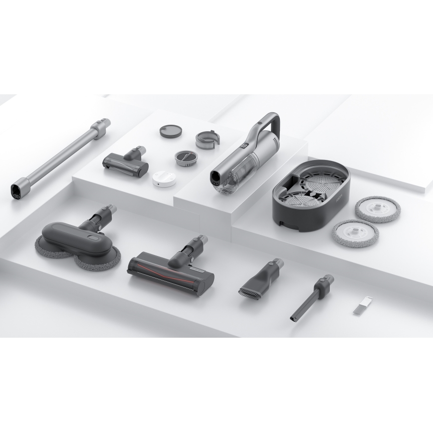 ROIDMI RI-X30VX - Ηλεκτρική σκούπα Stick 2σε1 με LED οθόνη και αξεσουάρ 435W/2500mAh ματ χρώμιο