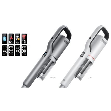 ROIDMI RI-X30VX - Ηλεκτρική σκούπα Stick 2σε1 με LED οθόνη και αξεσουάρ 435W/2500mAh ματ χρώμιο