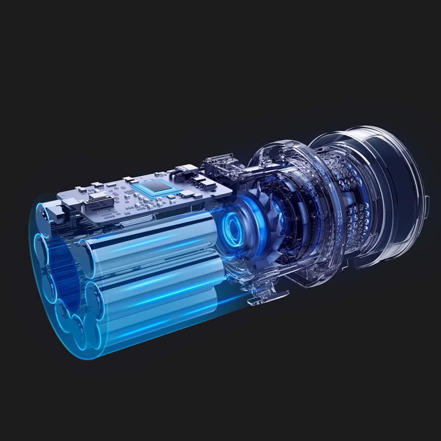 ROIDMI RI-X30VX - Ηλεκτρική σκούπα Stick 2σε1 με LED οθόνη και αξεσουάρ 435W/2500mAh ματ χρώμιο