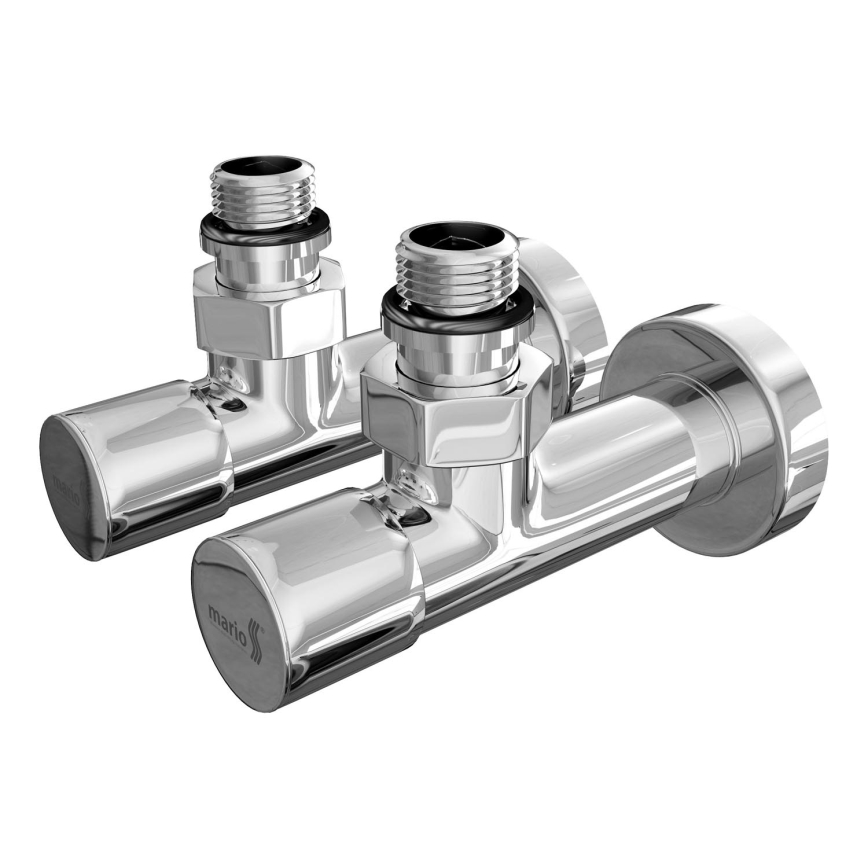 Round έλεγχος corner valve 2 τμχ γυαλιστερό χρώμιο