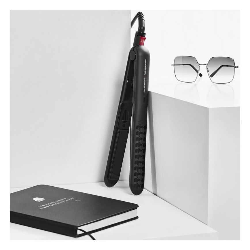Rowenta - Hair straightener KARL LAGERFELD OPTILISS μαύρο