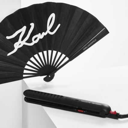 Rowenta - Hair straightener KARL LAGERFELD OPTILISS μαύρο