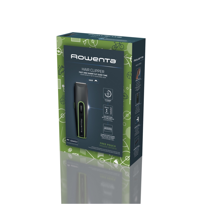 Rowenta - Κουρευτική μηχανή SPORT COLLECTION 600 mAh μαύρη