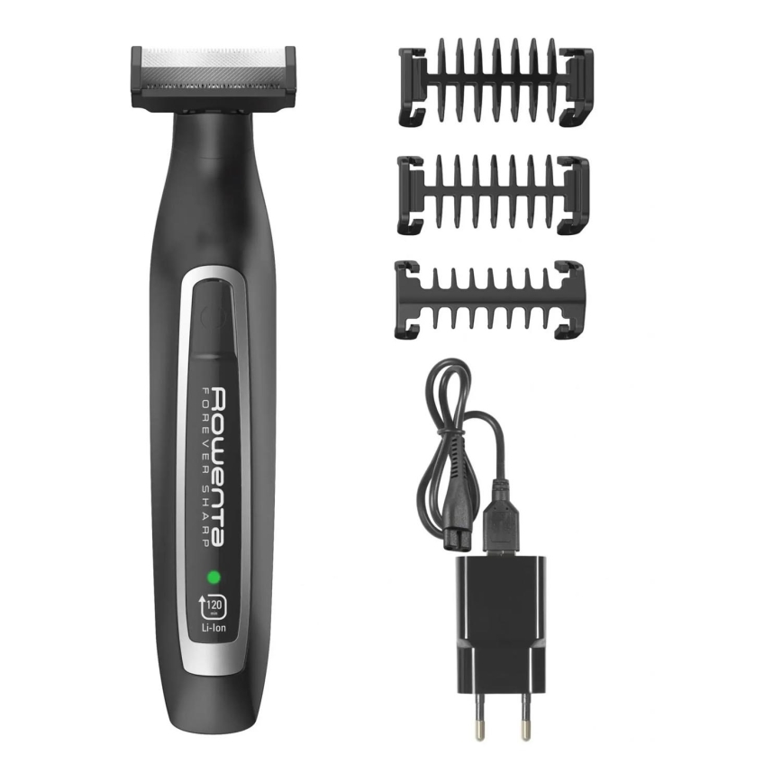 Rowenta - Κουρευτική μηχανή FOREVER SHARP 3 σε 1 μαύρη 650 mAh