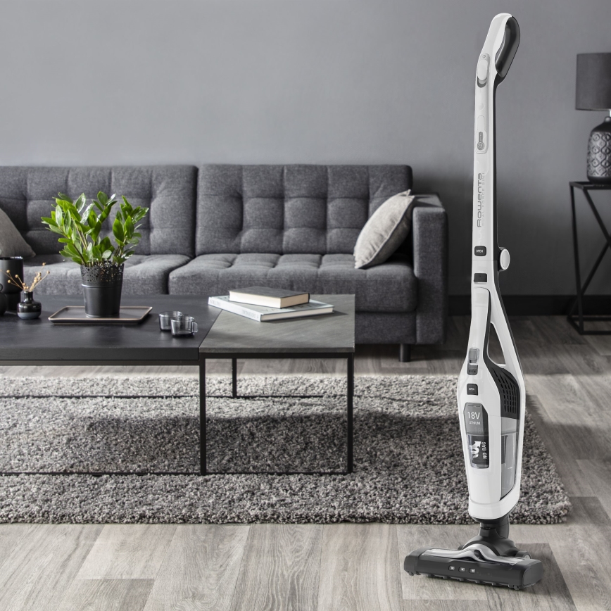 Rowenta - Ηλεκτρική σκούπα Stick DUAL FORCE 2IN1 100W/18V 2500 mAh λευκό