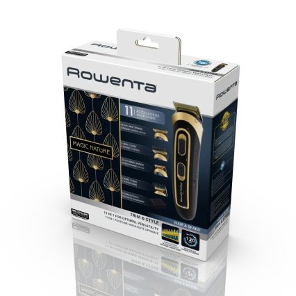Rowenta - Τρίμερ TRIM & STYLE 750 mAh μαύρο/χρυσό