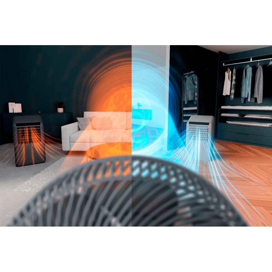 Rowenta - Επιτραπέζιος ανεμιστήρας TURBO SWIFT COMPACT 230V μπλε + τηλεχειριστήριο