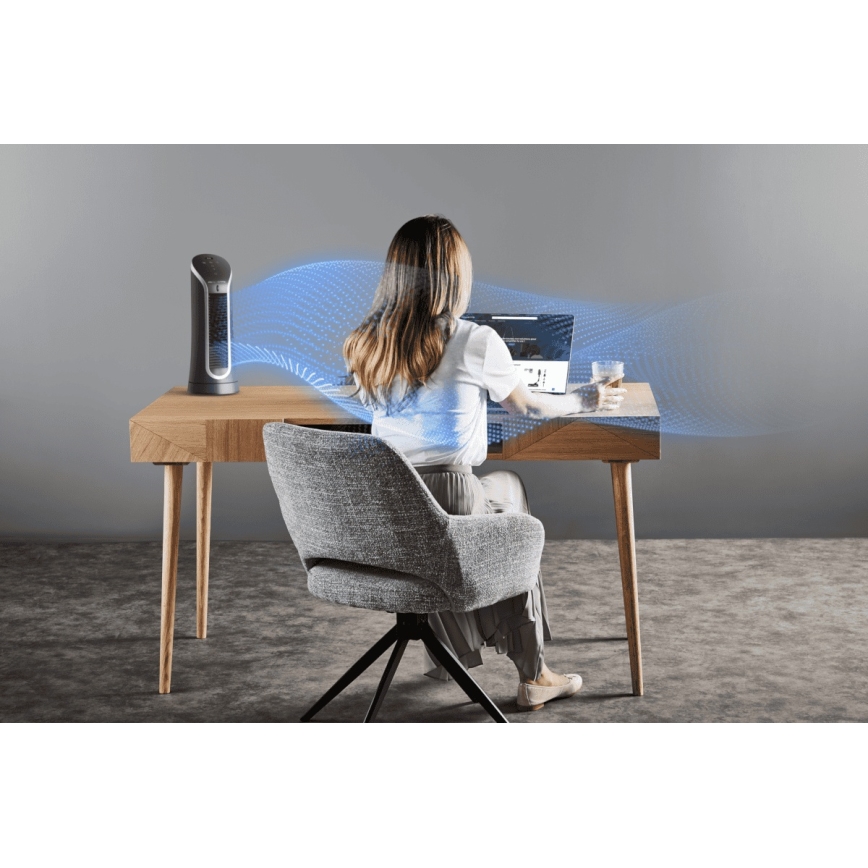 Rowenta - Επιδαπέδιος ανεμιστήρας EOLE COMPACT 30W/230V μαύρος