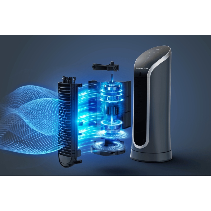 Rowenta - Επιδαπέδιος ανεμιστήρας EOLE COMPACT 30W/230V μαύρος