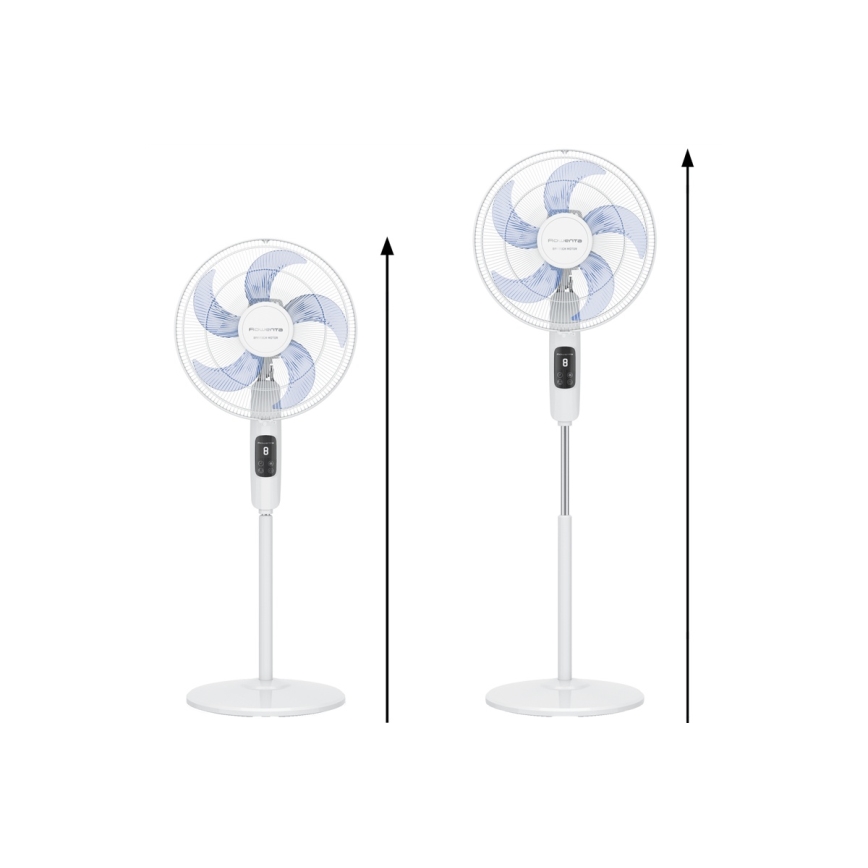 Rowenta - Επιδαπέδιος ανεμιστήρας TURBO SILENCE 55W/230V 147 εκ. λευκός με τηλεχειριστήριο